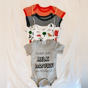 Baby Onsies 6-12 months, 4pk